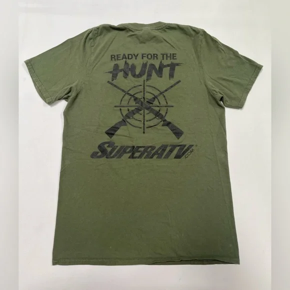 Gildan “Superatv.com” Army Green Shirt - Picture 3 of 4